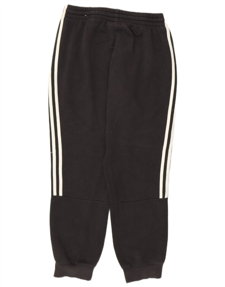 ADIDAS Womens Tracksuit Trousers Joggers UK 12 Medium  Black Cotton