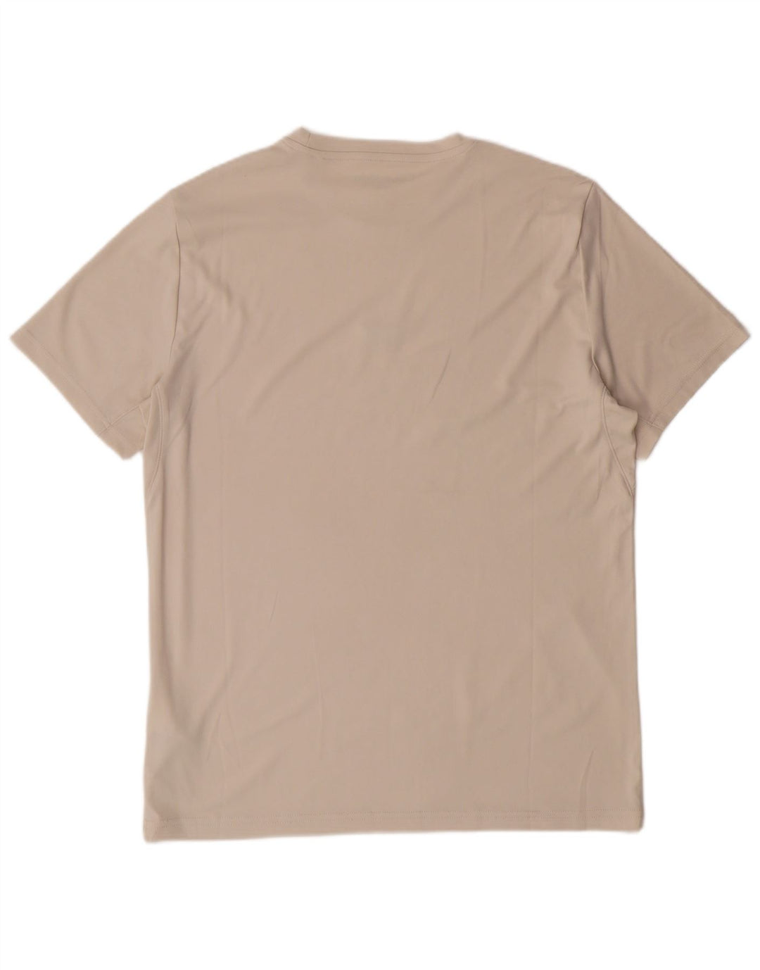 CALVIN KLEIN Mens T-Shirt Top Medium Beige Polyester