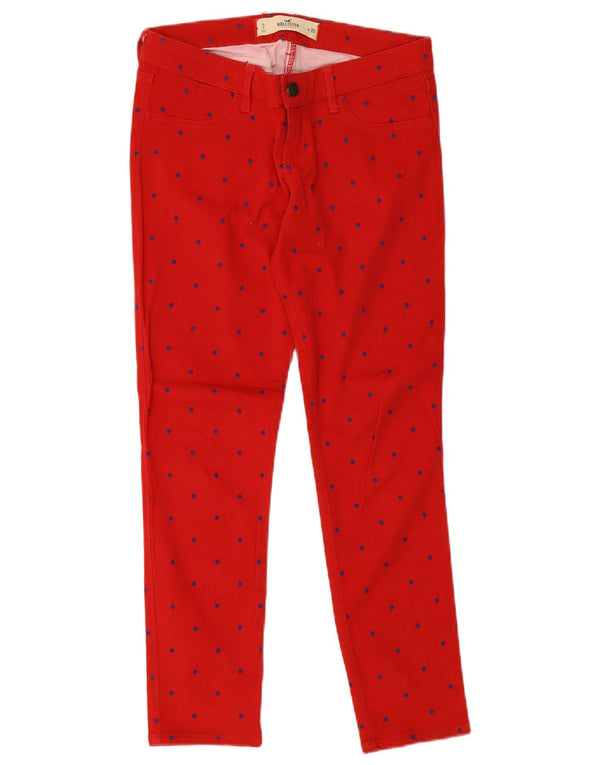 Hollister Womens Jegging Jeans US 3 XS W26 L26 Red Spotted Cotton