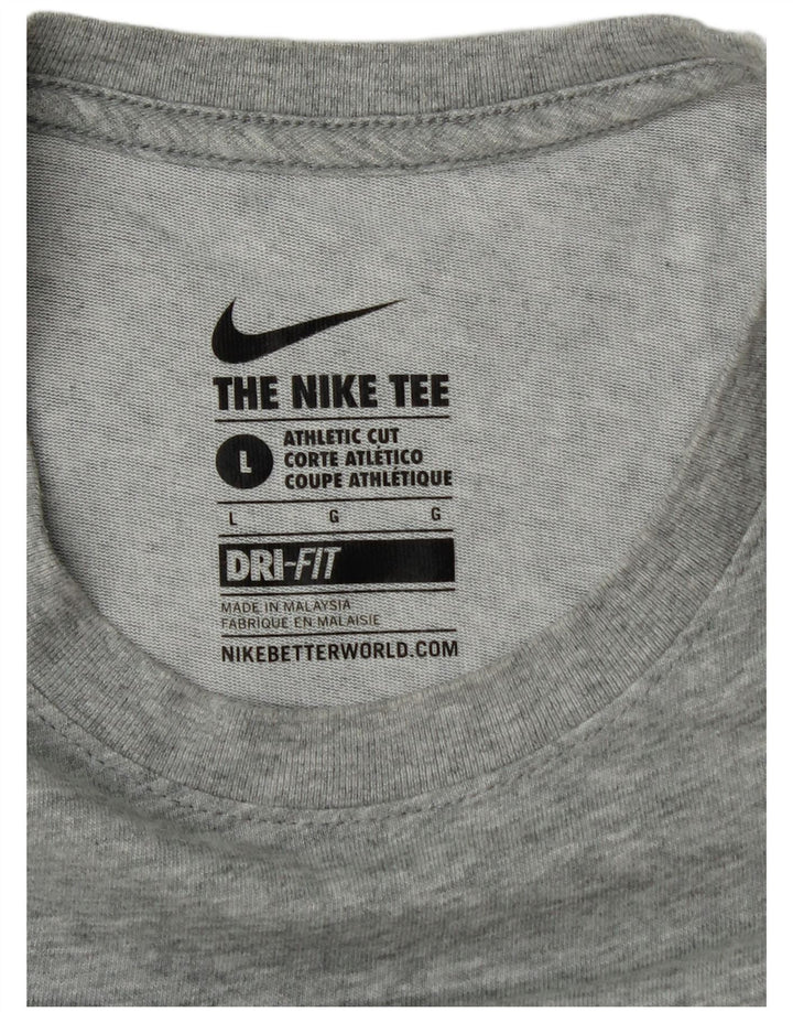 Nike Mens Athletic Fit  Graphic T-Shirt Top Large Grey Flecked
