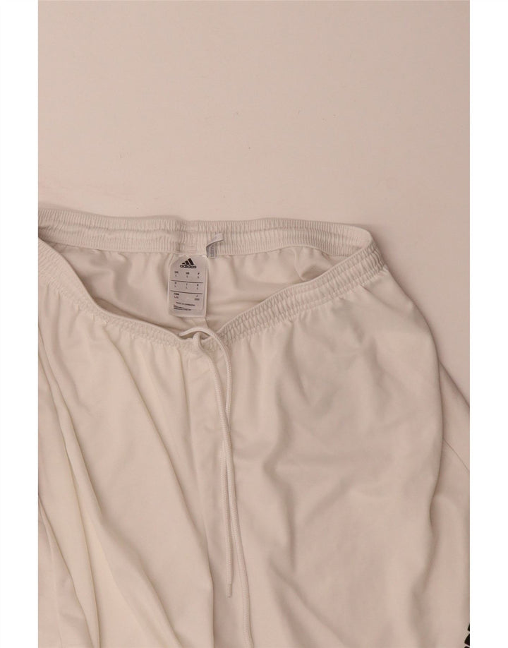 ADIDAS Mens Climalite Sport Shorts Large White Polyester