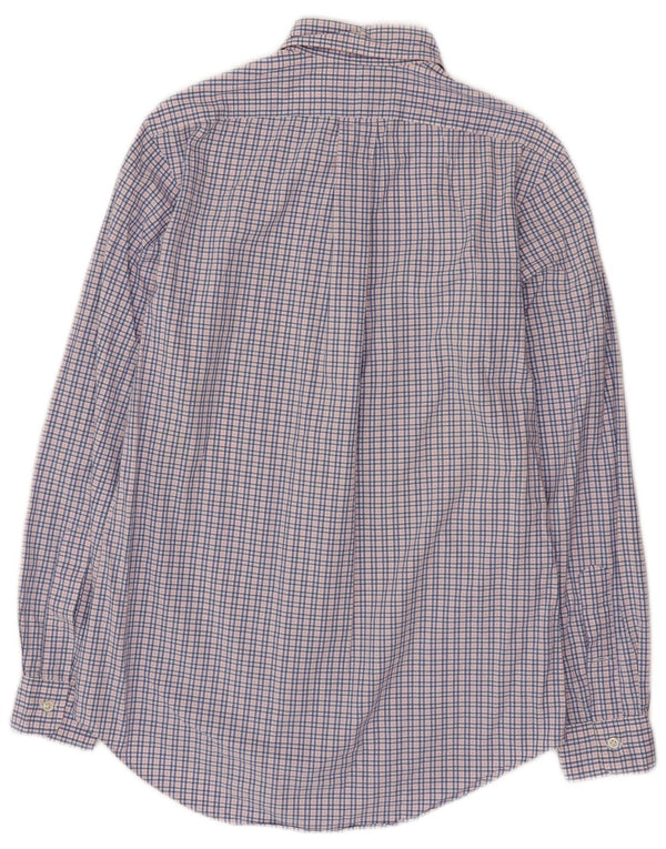 POLO RALPH LAUREN Mens Custom Fit Shirt Small Blue Check Cotton
