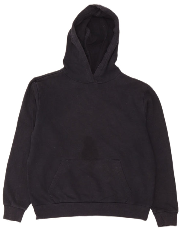 Marks & Spencer Womens Oversized Hoodie Jumper UK 10 Small Navy Blue Cotton