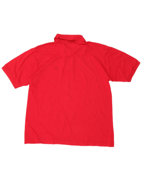 Sergio Tacchini Mens Polo Shirt Large Red Cotton