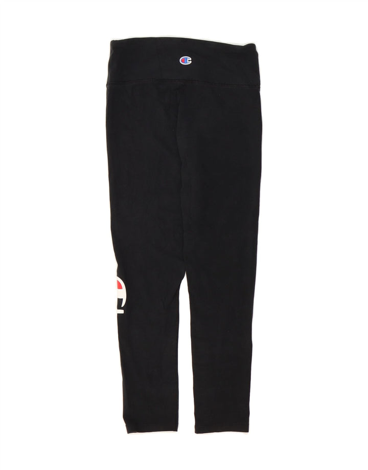 CHAMPION Womens Graphic Leggings UK 12 Medium  Black Cotton Vintage Champion and Second-Hand Champion from Messina Hembry 