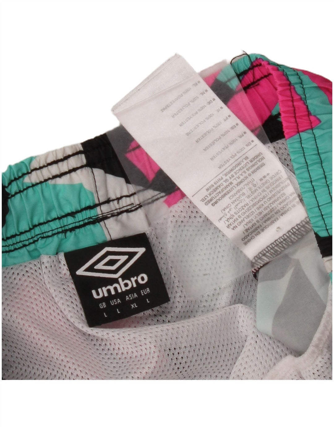 UMBRO Mens Swimming Shorts Large  Multicoloured Geometric Polyester