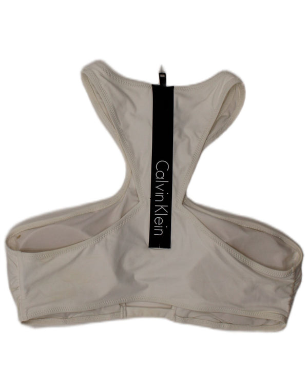 Calvin Klein Womens Graphic Swimwear Large White Polyester