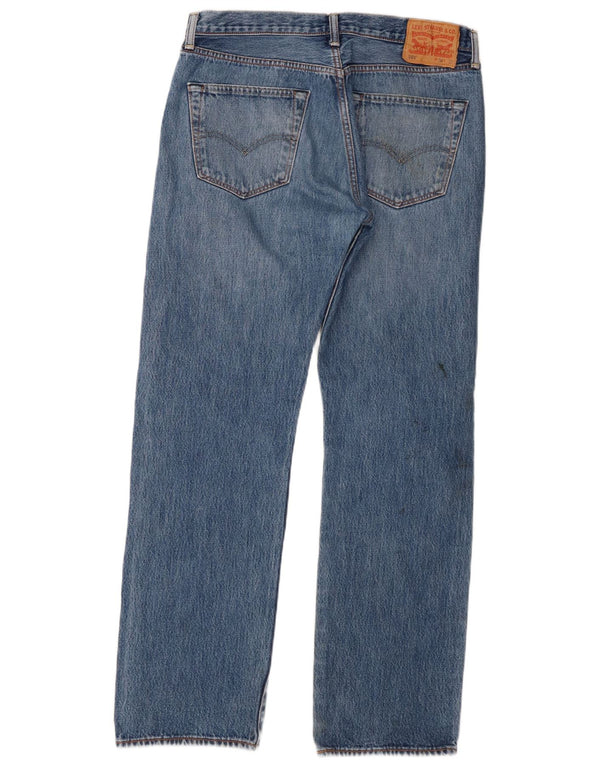 Levi's Mens 501 Straight Jeans W34 L32 Blue Cotton
