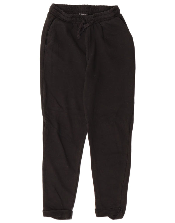 Zara Womens Tracksuit Trousers Joggers UK 12 Medium  Black Cotton