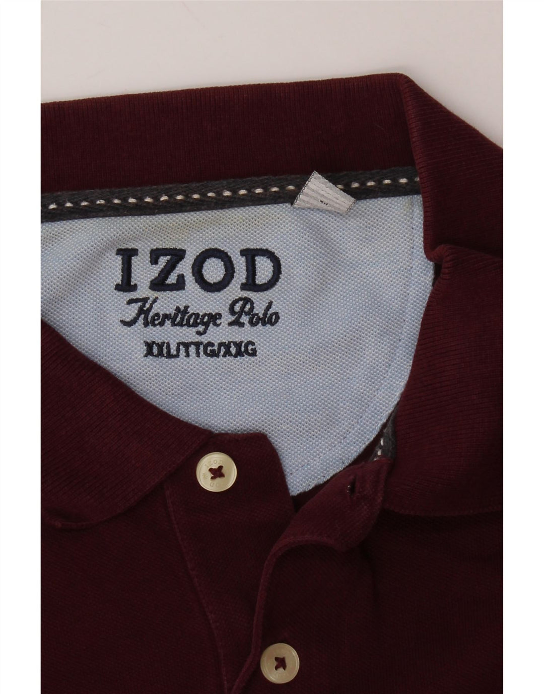 IZOD Mens Herritage Fit Polo Shirt 2XL Burgundy