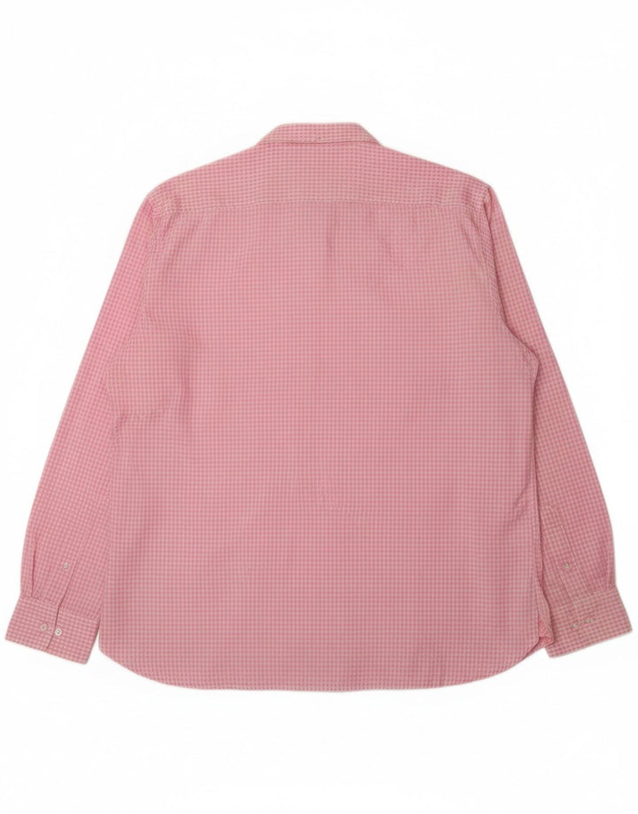 FRENCH CONNECTION Mens Shirt 2XL Pink Gingham Cotton