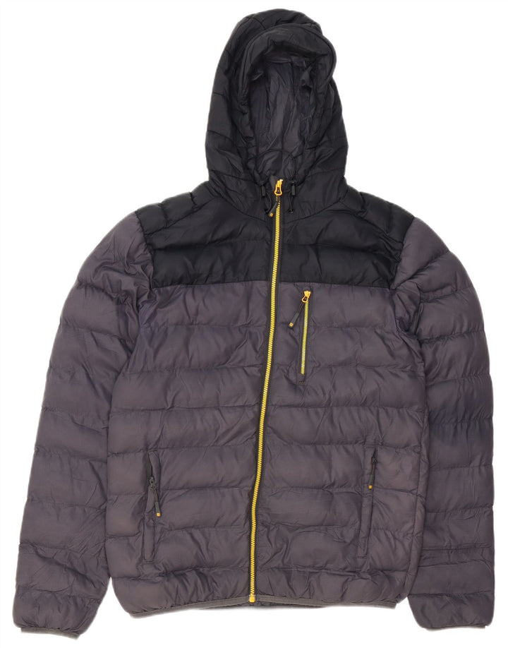 MOUNTAIN WAREHOUSE Mens Padded Jacket UK 36 Small Navy Blue Colourblock