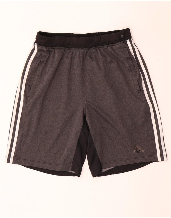 Adidas Mens Sport Shorts Medium Grey Colourblock Polyester