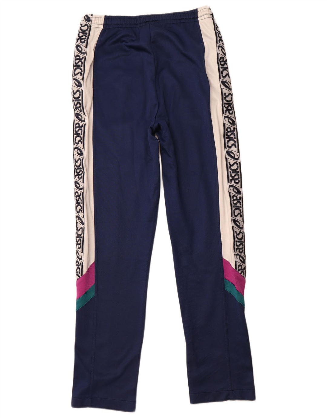 Asics Womens Full Tracksuit IT 48 XL Navy Blue Colourblock Polyamide