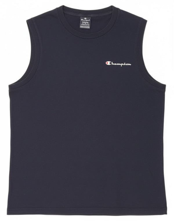 Champion Mens Vest Top Medium Navy Blue Cotton