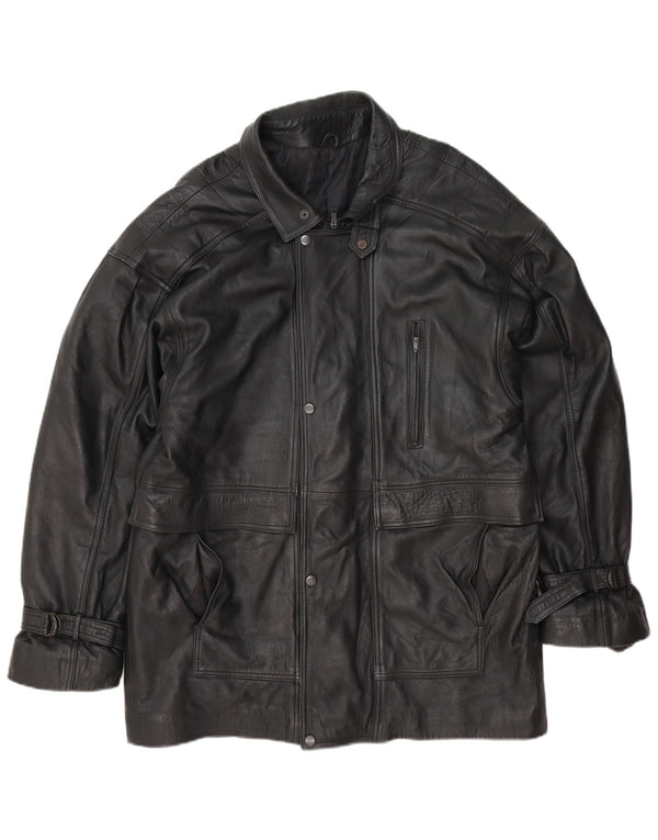 Vintage Mens Leather Jacket UK 38 Medium Black