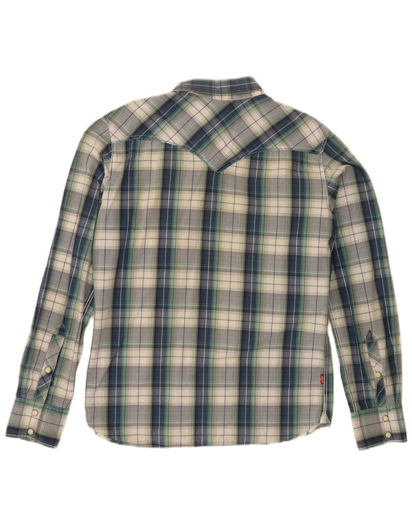 Levi's Mens Shirt Large Blue Check Cotton