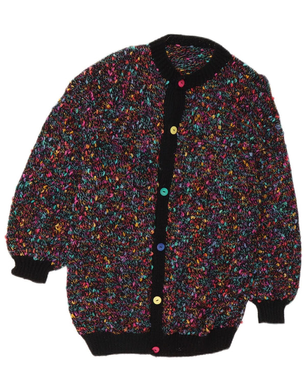 Vintage Womens Cardigan Sweater UK 14 Medium Multicoloured Flecked