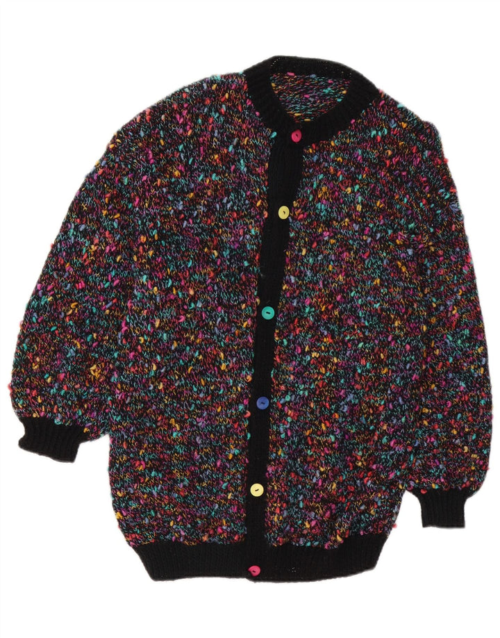 Vintage Womens Cardigan Sweater UK 14 Medium Multicoloured Flecked