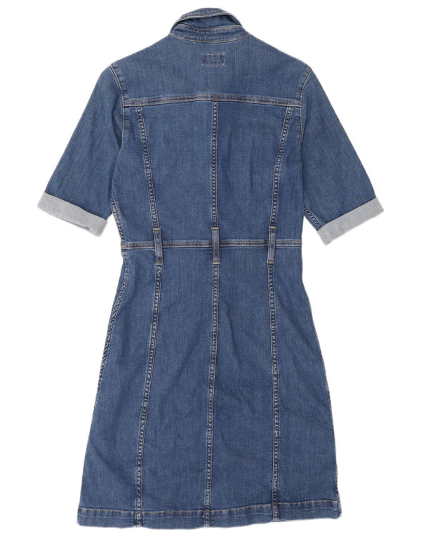 PEPE Jeans Womens Denim Dress UK 10 Small Blue Cotton