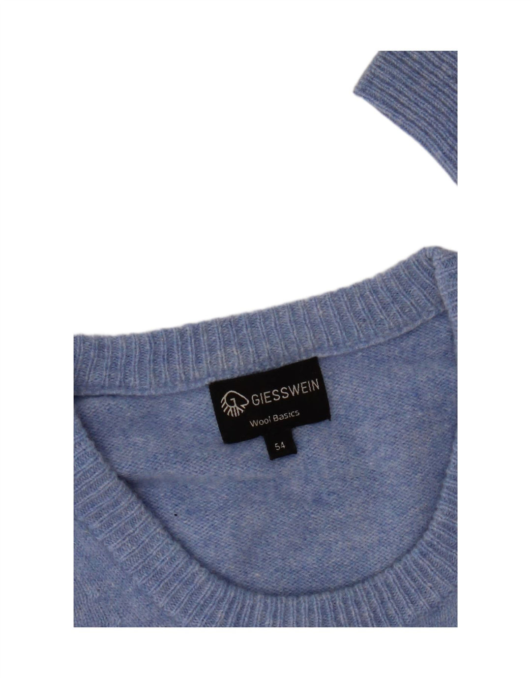 Giesswein Mens Crew Neck Jumper Sweater EU 54 XL Blue Wool