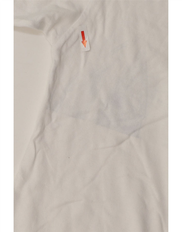 Kappa Mens Graphic T-Shirt Top Medium White Cotton