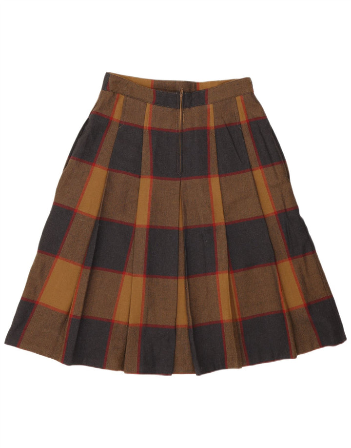 Schneiders Womens A-Line Skirt EU 40 Medium W28  Brown Check New Wool