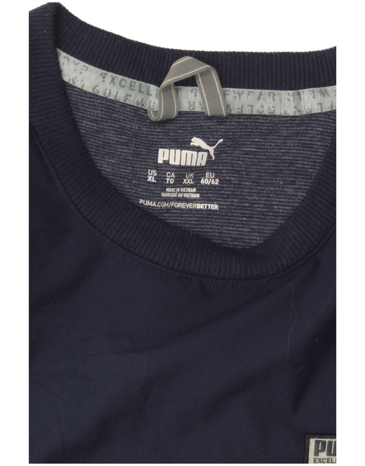 PUMA Mens Sweatshirt Jumper 2XL Navy Blue