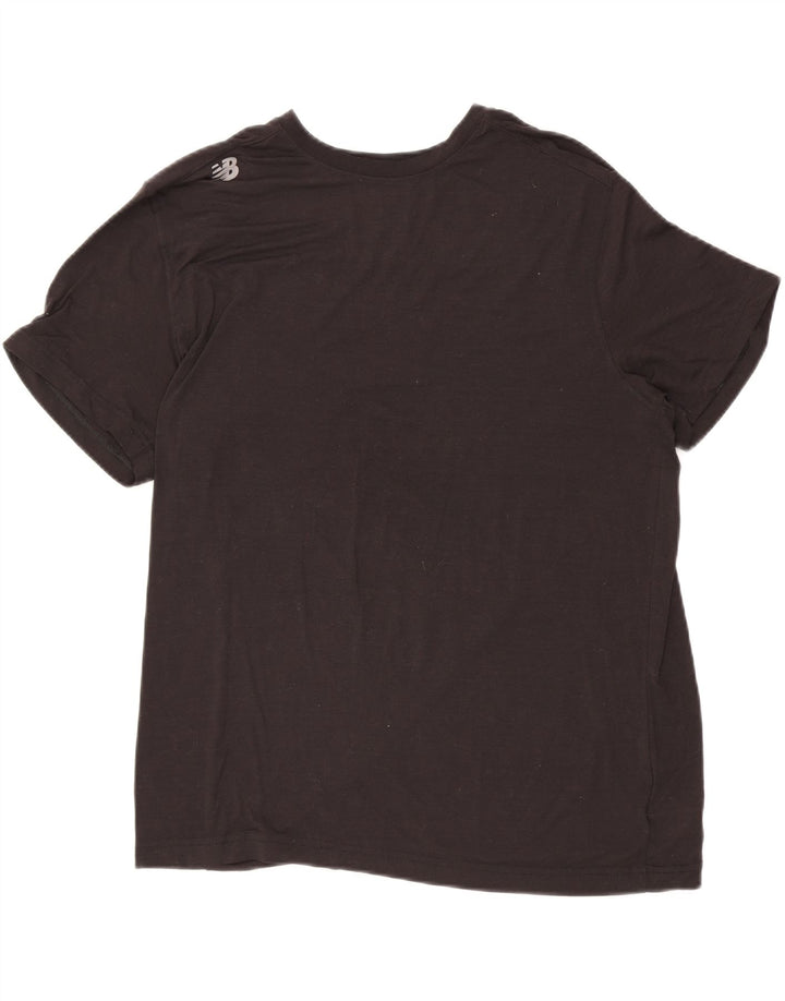 NEW BALANCE Mens T-Shirt Top XL Black Polyester Vintage New Balance and Second-Hand New Balance from Messina Hembry 