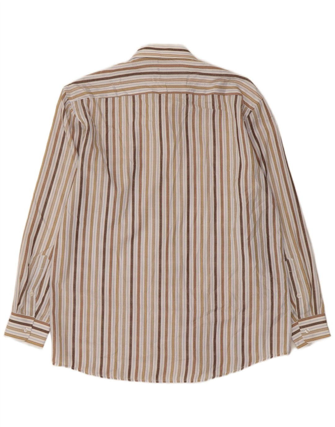 Vintage Mens Shirt Size 16 1/2 42 Large Multicoloured Striped Cotton