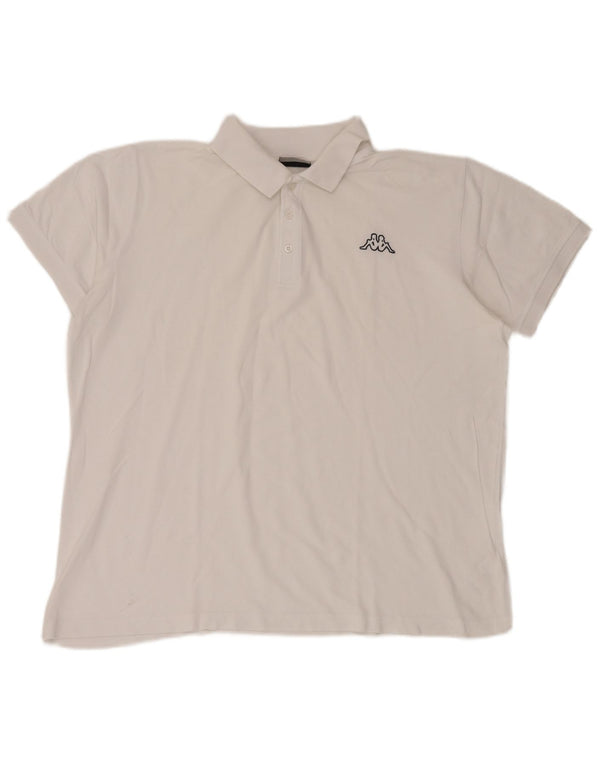 KAPPA Mens Polo Shirt 2XL White Cotton