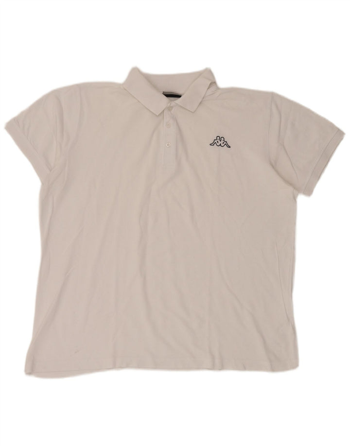 KAPPA Mens Polo Shirt 2XL White Cotton