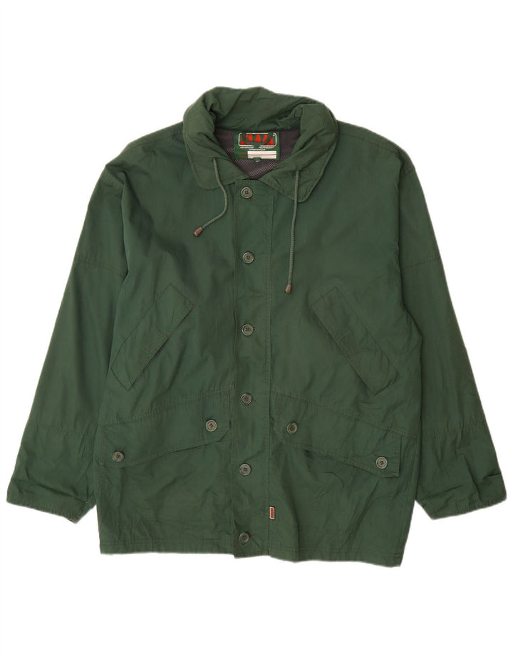 Slam Mens Loose Fit Rain Jacket UK 36 Small Green Polyester