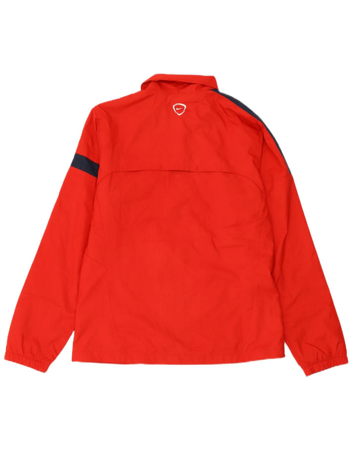 Nike Mens Tracksuit Top Jacket Large Red Colourblock Polyester