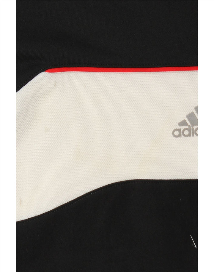 ADIDAS Mens T-Shirt Top Medium Black Colourblock Polyester