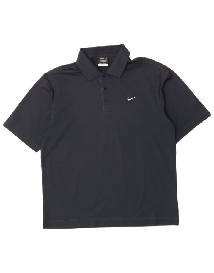 NIKE Mens Polo Shirt Medium Navy Blue