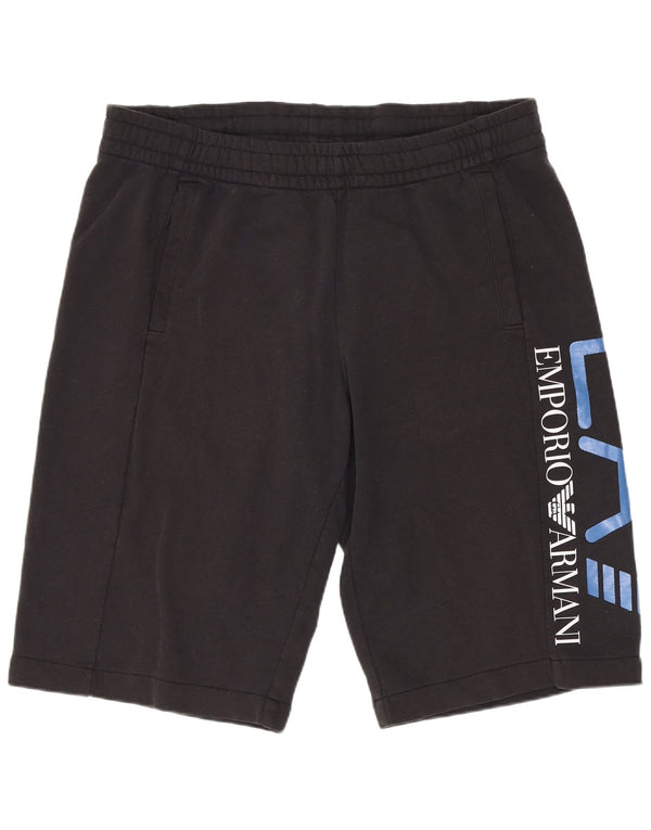 Emporio Armani Mens Graphic Sport Shorts Large Black Cotton