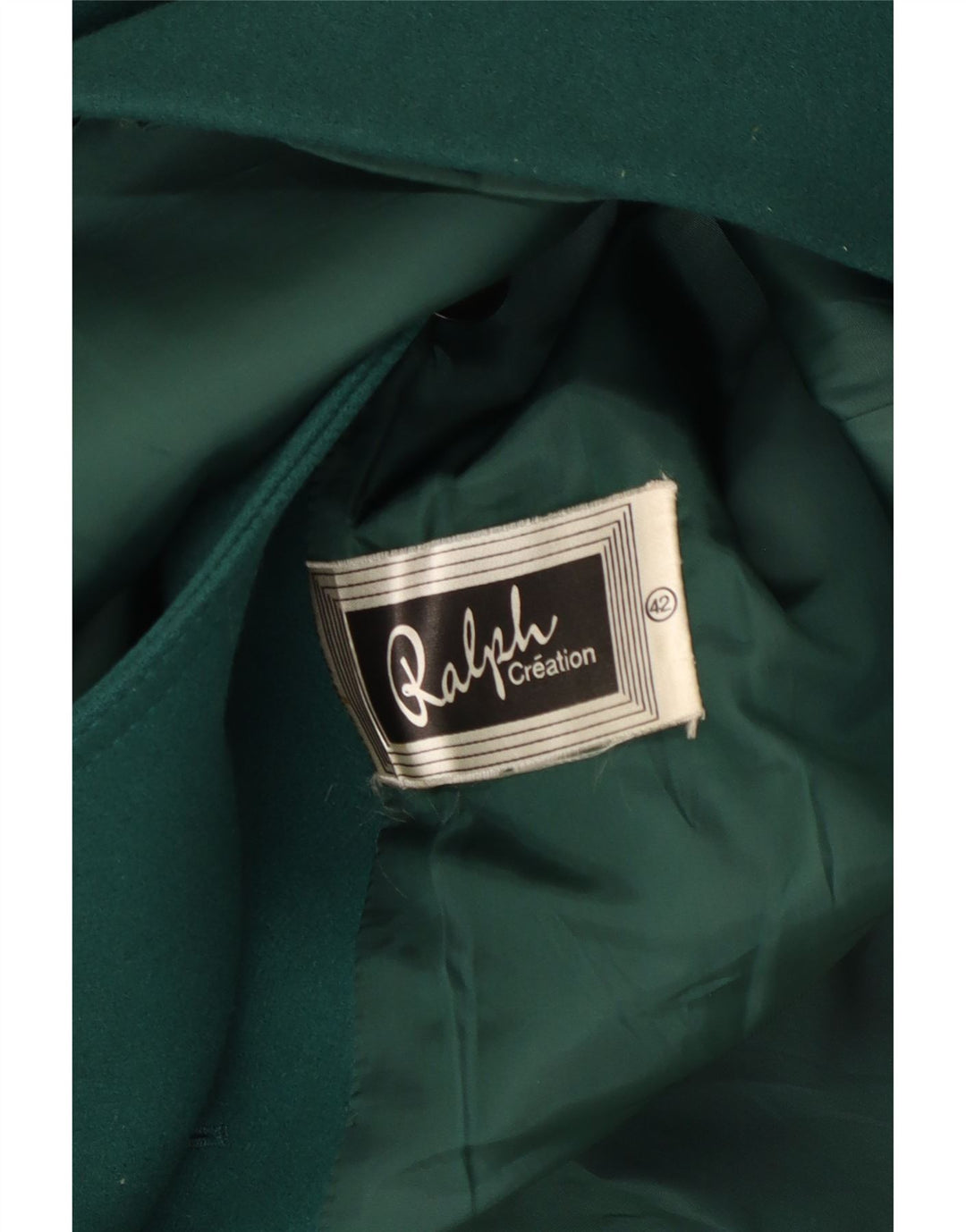 RALPH Womens Double Breasted Coat IT 42 Medium Green