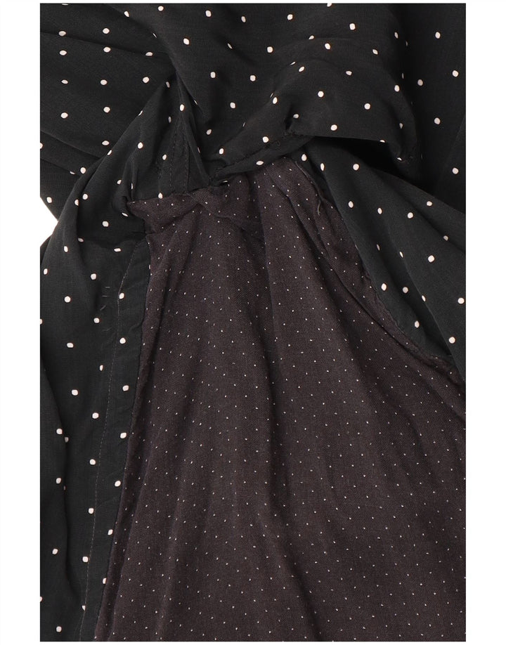 TIPO' S Mens Short Sleeve Shirt XL Black Spotted