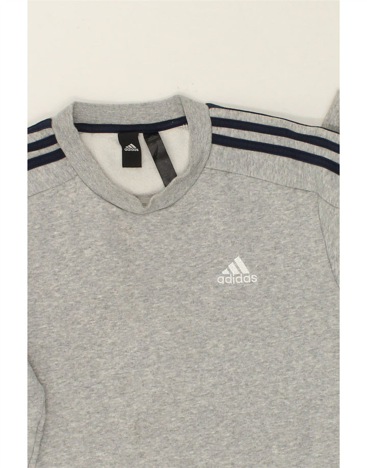 ADIDAS Mens Sweatshirt Jumper XS Grey Cotton Vintage Adidas and Second-Hand Adidas from Messina Hembry 