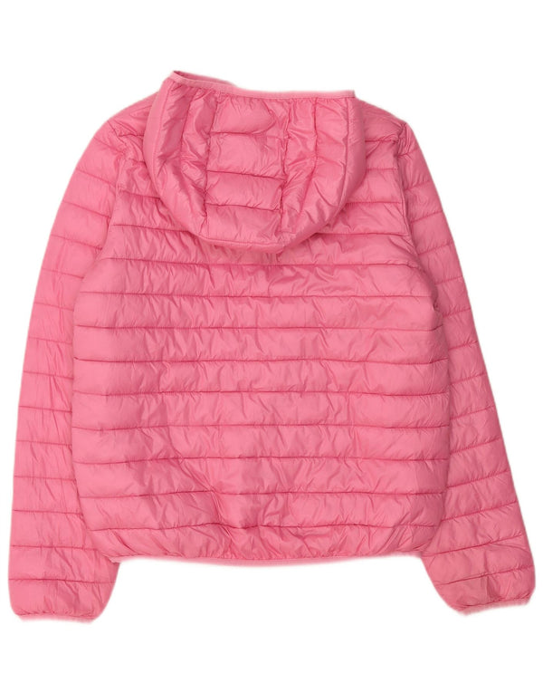 CHAMPION Girls Hooded Padded Jacket 15-16 Years 2XL Pink Polyester