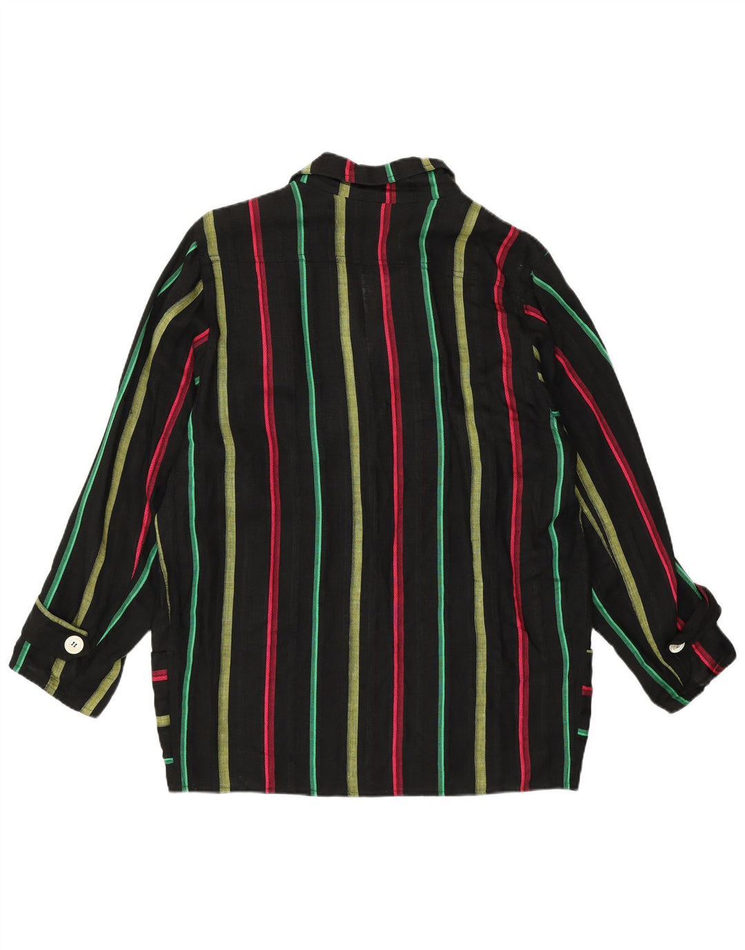 Vintage Womens 3 Button Blazer Jacket IT 46 Large Black Striped