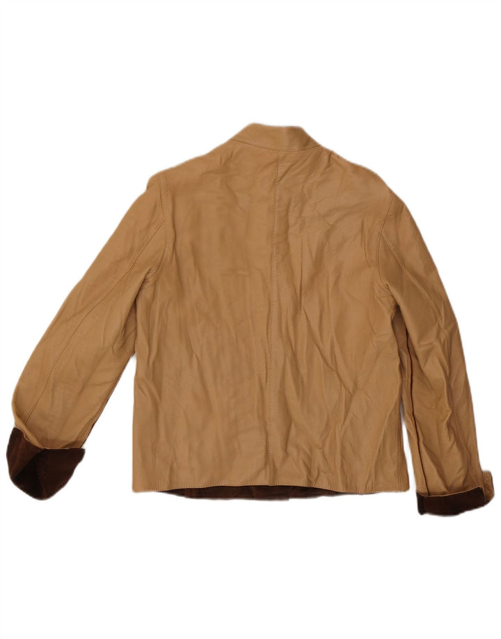 Vintage Womens Reversible Jacket IT 42 Medium Brown Colourblock