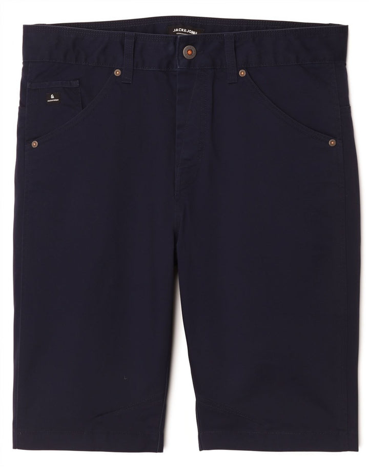 Jack & Jones Mens Chino Shorts Large W34 Navy Blue Polyester