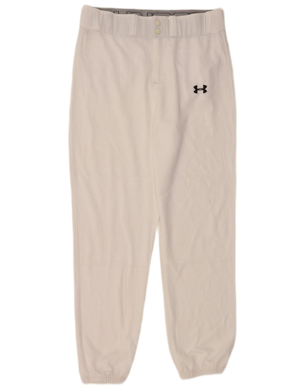 UNDER ARMOUR Mens Joggers Casual Trousers Large W34 L30 White