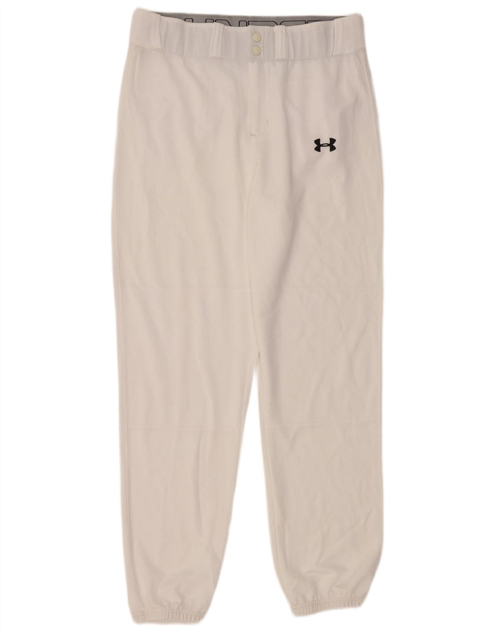 UNDER ARMOUR Mens Joggers Casual Trousers Large W34 L30 White