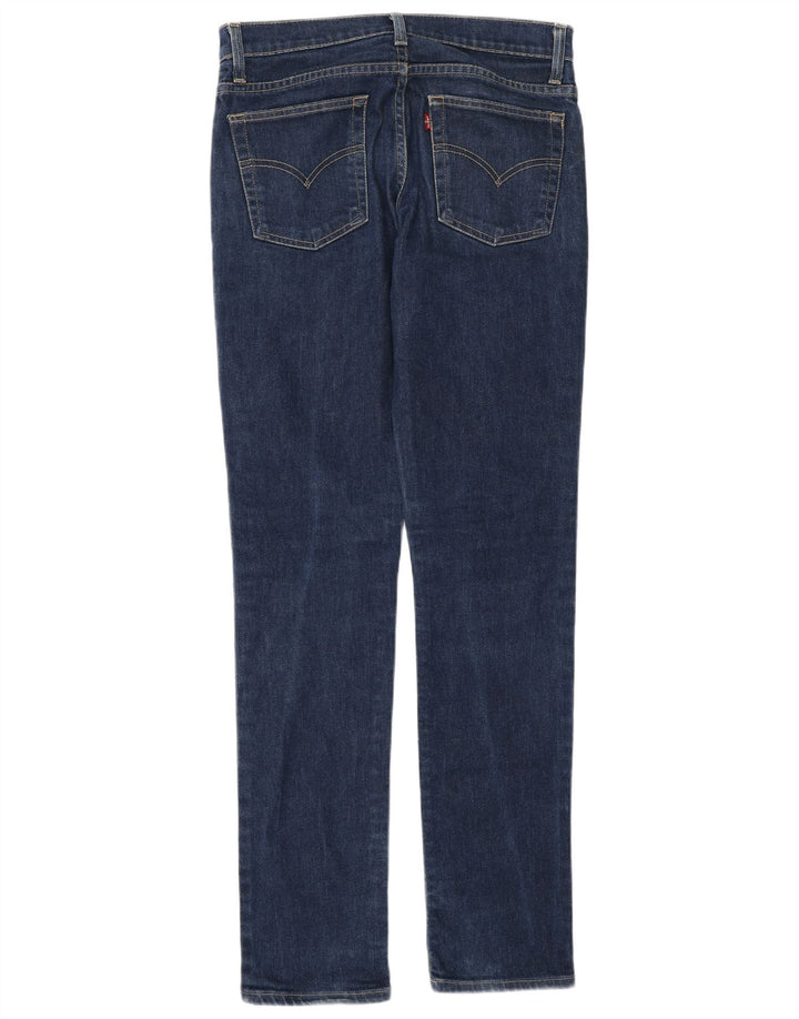 Levi's Womens Slim Jeans W28 L34 Navy Blue Cotton