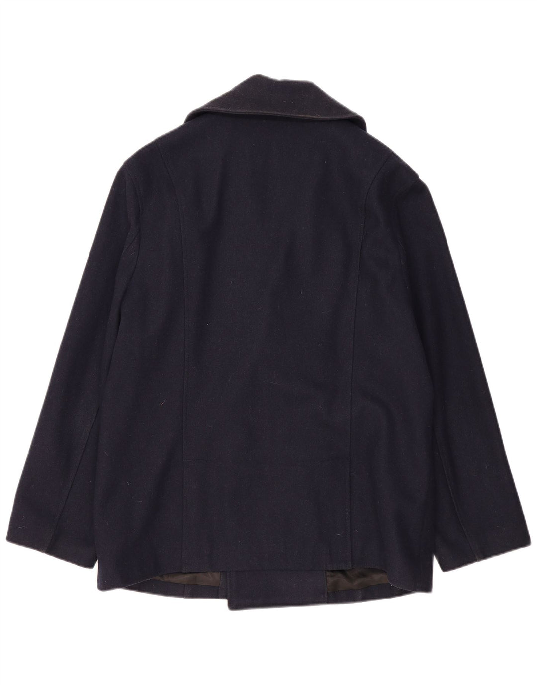 Guess Mens Pea Coat UK 44 2XL Navy Blue Wool