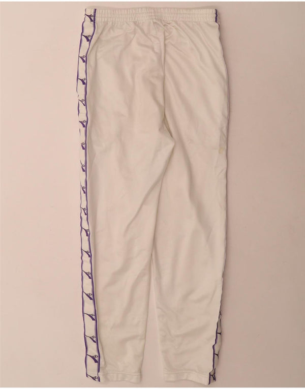 Diadora Womens Graphic Tracksuit Trousers UK 10 Small White Polyester