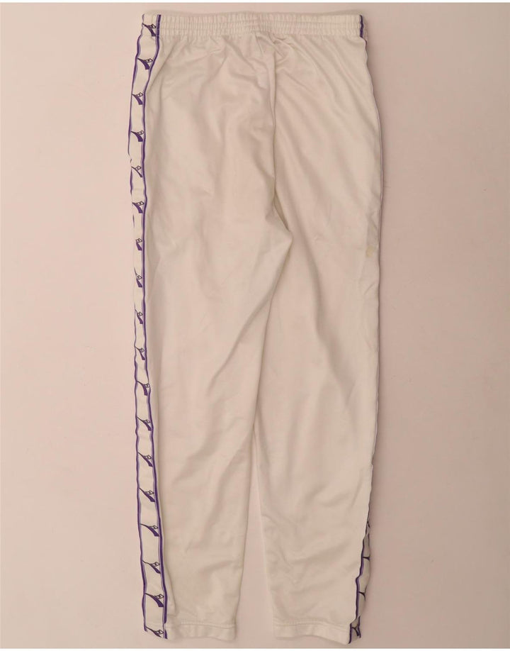 Diadora Womens Graphic Tracksuit Trousers UK 10 Small White Polyester